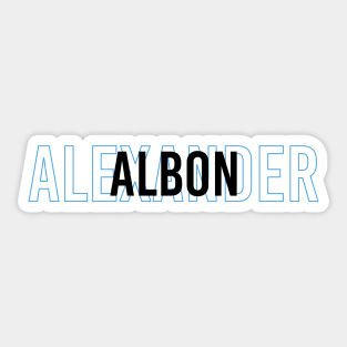 Alexander Albon Driver Name - 2022 Season #3 Sticker